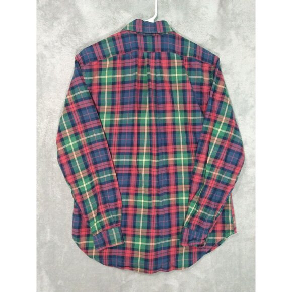 Ralph Lauren  Shirt Mens Medium Plaid Flannel Button Down Long Sleeve Classic - Picture 8 of 9